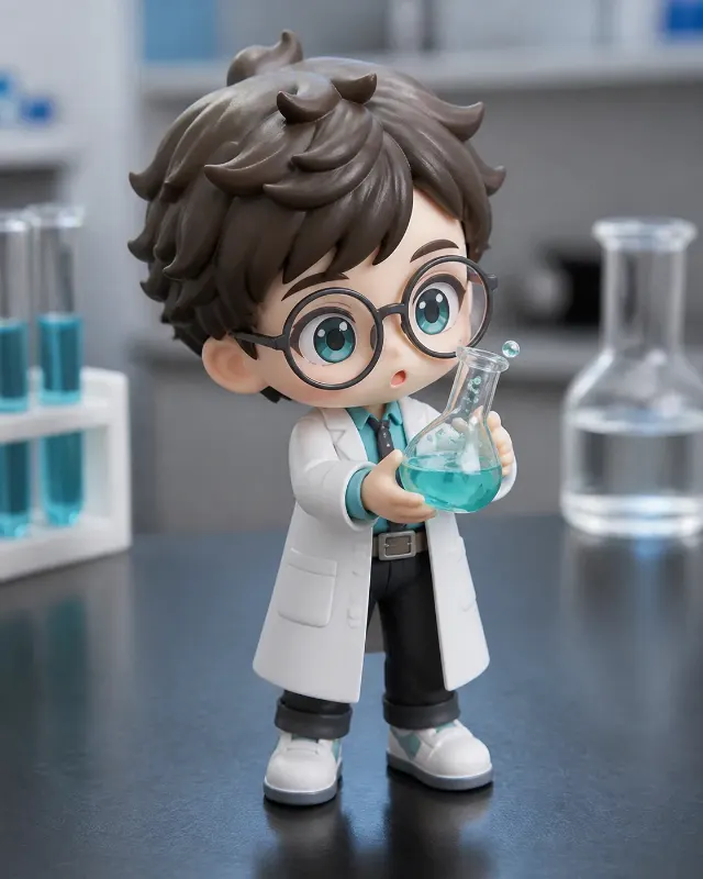 Chibi Scientist Lab Bench Figurine