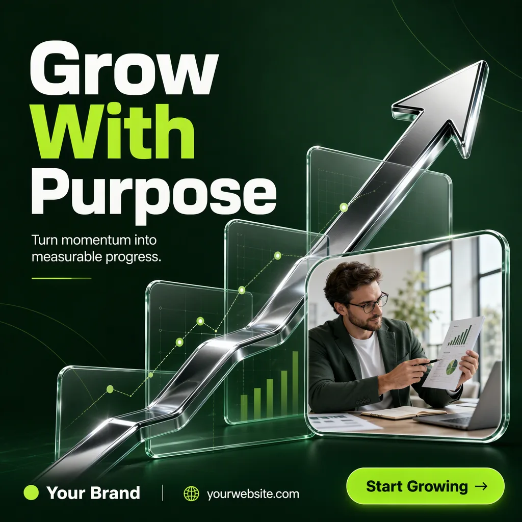 Chrome Arrow Growth Agency Instagram Post