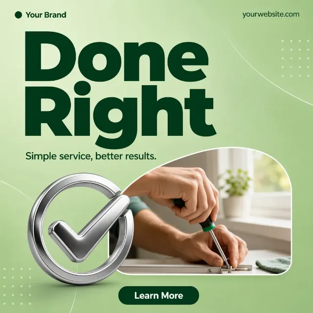 Chrome Checkmark Service Instagram Post
