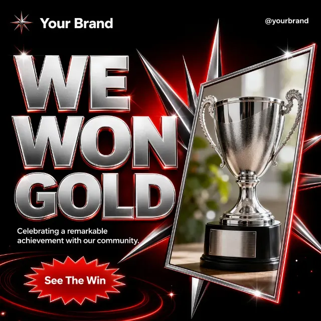 Chrome Starburst Awards Announcement Post