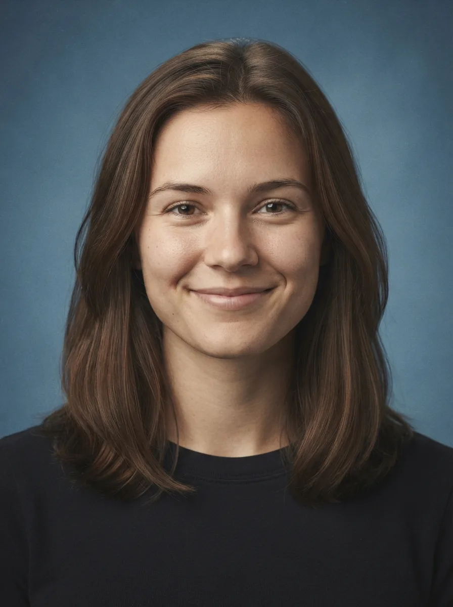 Classic Blue Yearbook Portrait