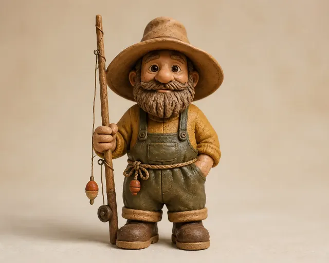 Claymation Fisherman Collectible Figurine