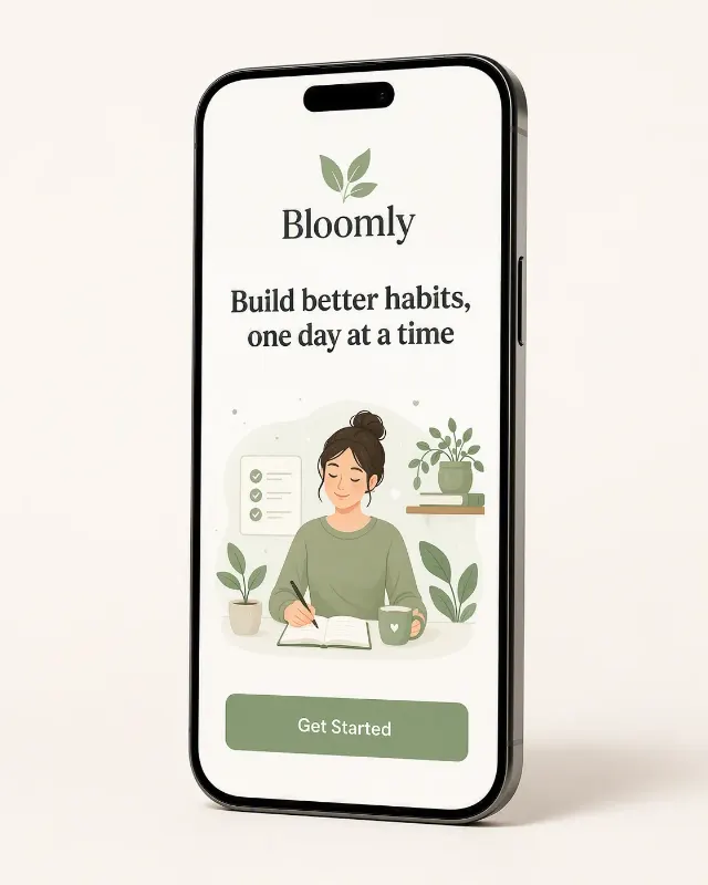 Clean Mobile App Onboarding Mockup