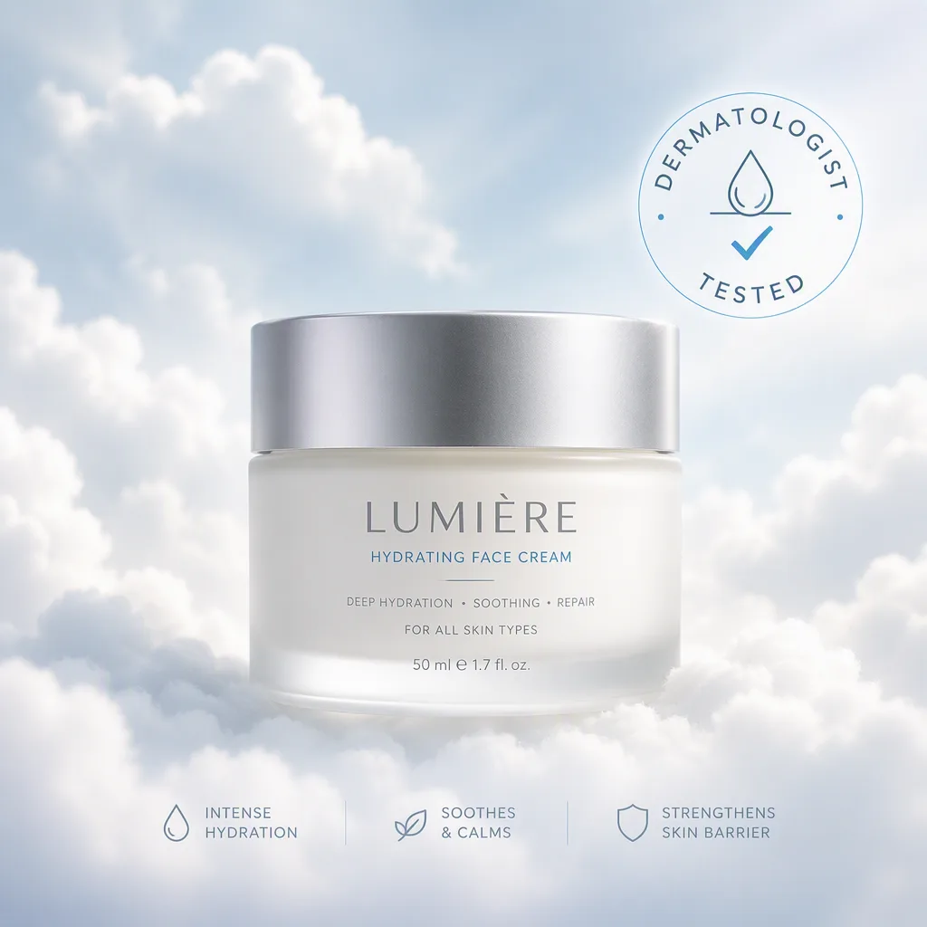Cloud Background Face Cream Ad