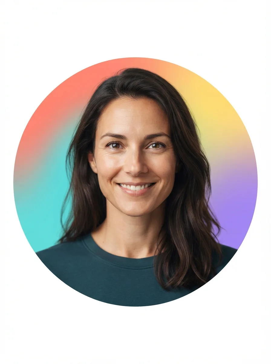 Colorful Circular App Profile Headshot