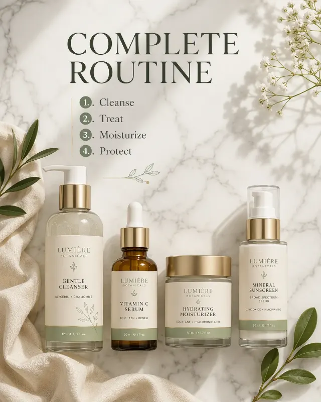 Complete Routine Skincare Flat Lay Ad