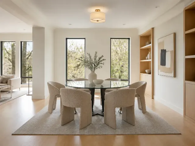 Contemporary Glass Table Dining Room