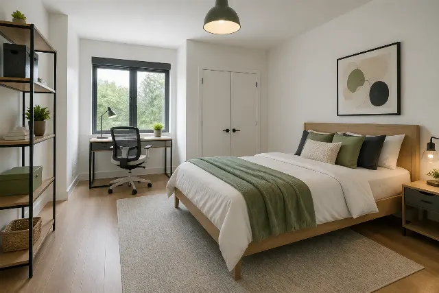 Contemporary Teen Bedroom Virtual Staging