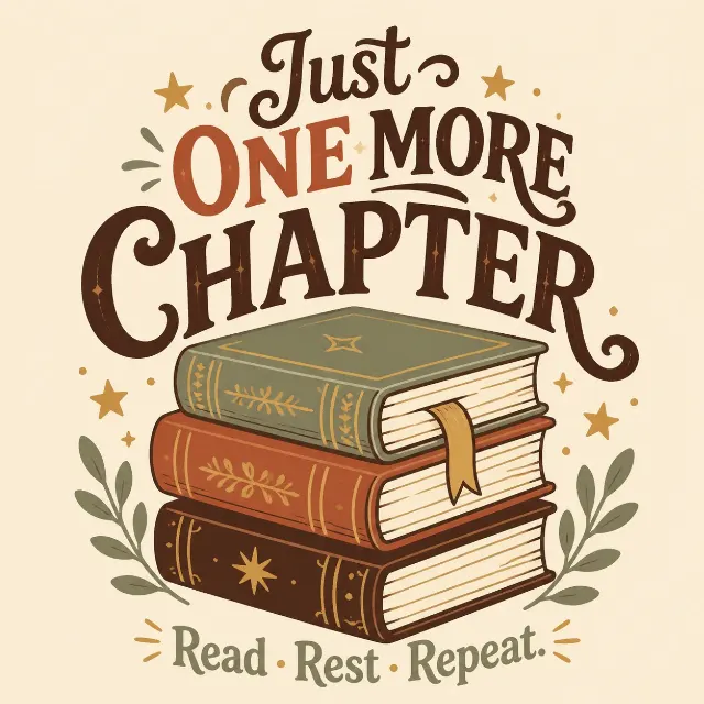 Cozy Book Stack T-Shirt Design