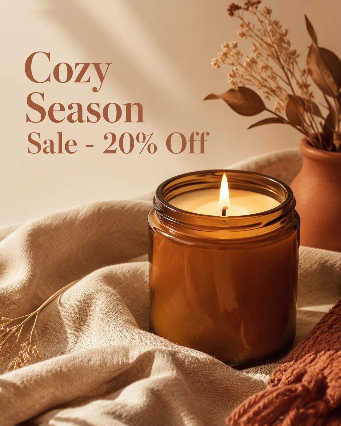 Cozy Candle Sale Instagram Ad