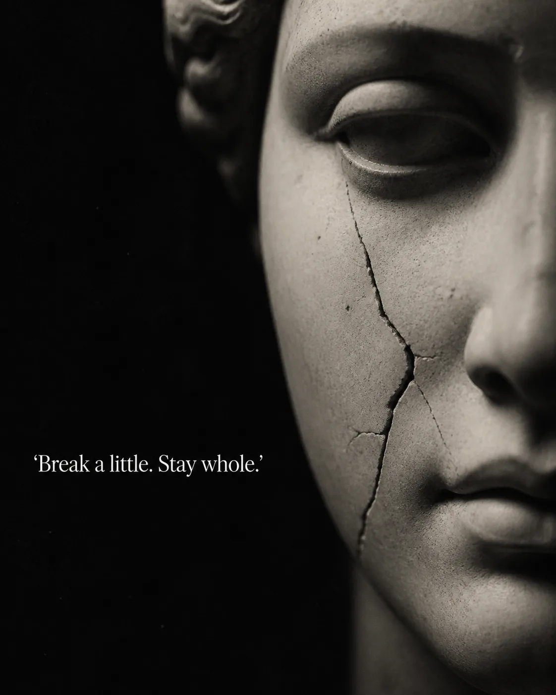 Cracked Marble Statue Quote Instagram Post