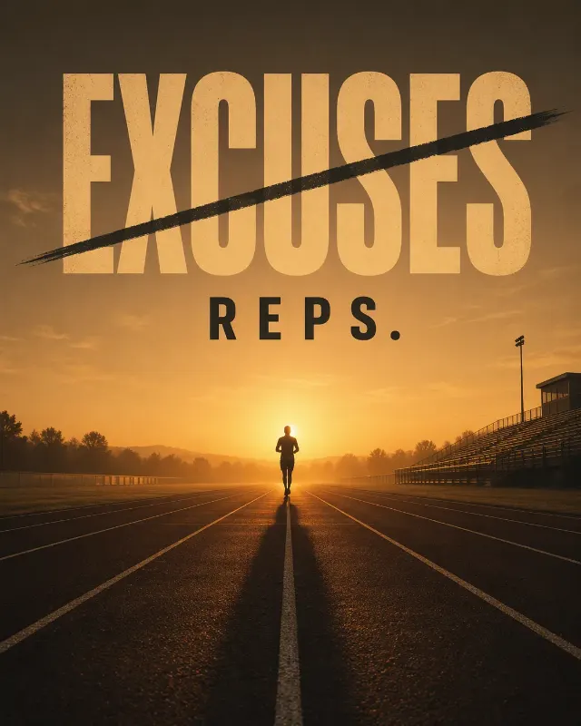 Crossed Out Excuses Motivational Running Post