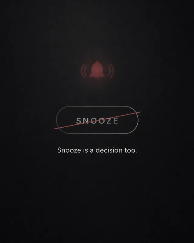 Crossed-Out Snooze Quote Phone Screen