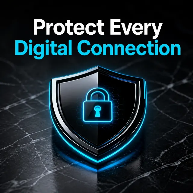 Cybersecurity Shield LinkedIn Post