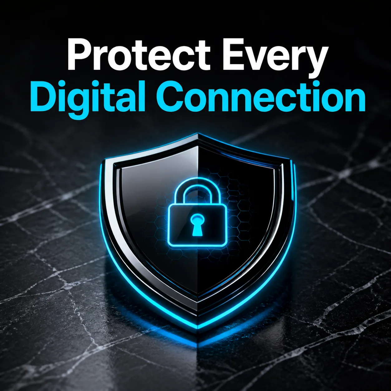 Cybersecurity Shield LinkedIn Post