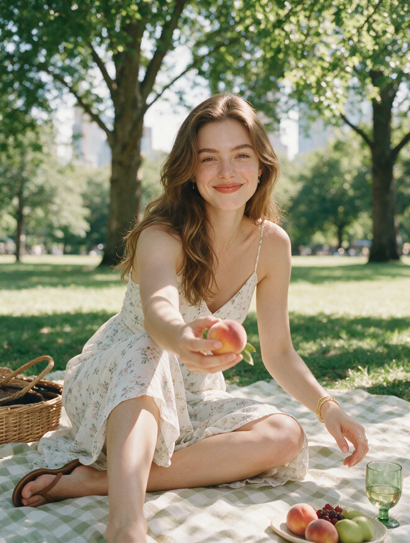 Dappled Sun Picnic Park Portrait