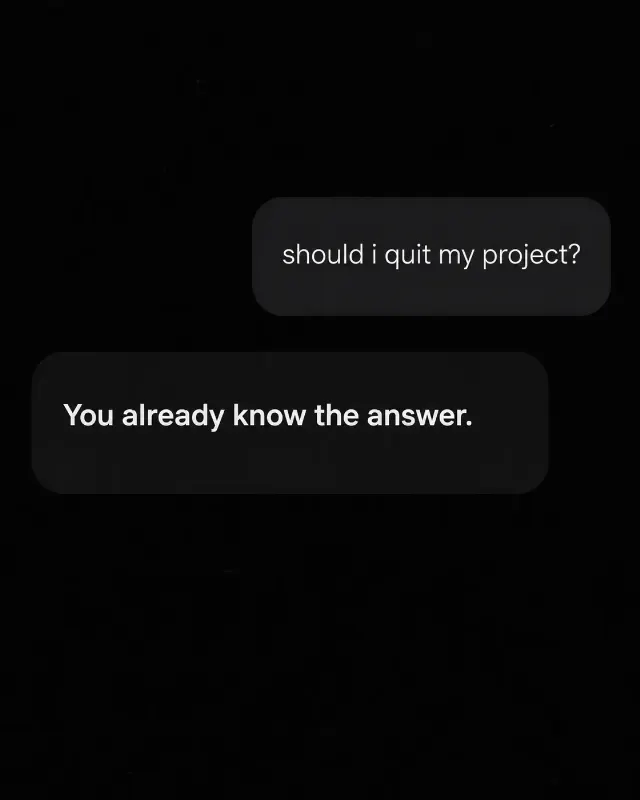 Dark AI Chat Motivational Quote Post