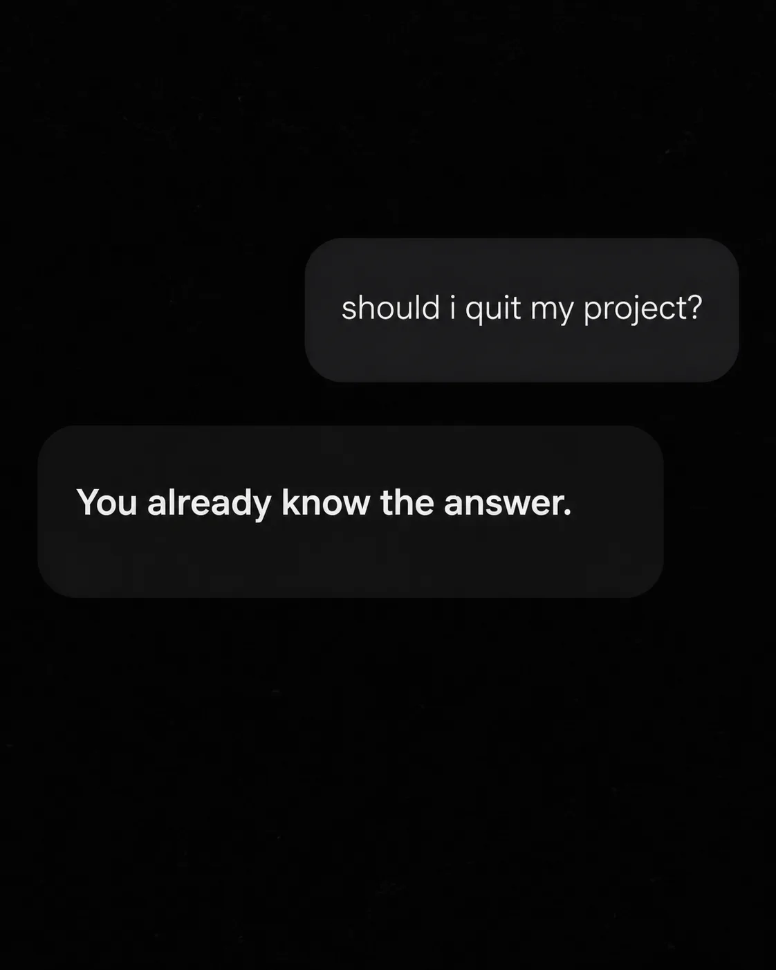 Dark AI Chat Motivational Quote Post
