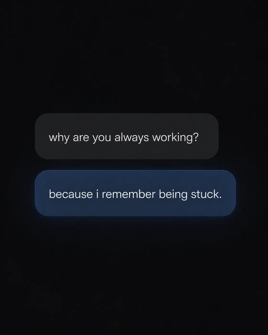 Dark Chat Bubble Motivational Quote Screen