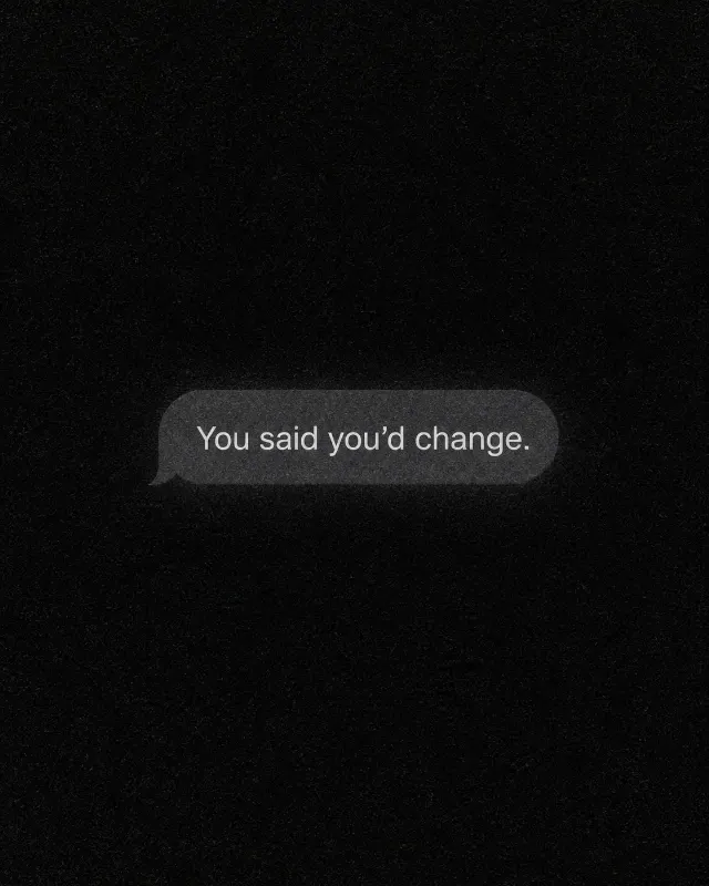 Dark Grainy Phone Notification Quote