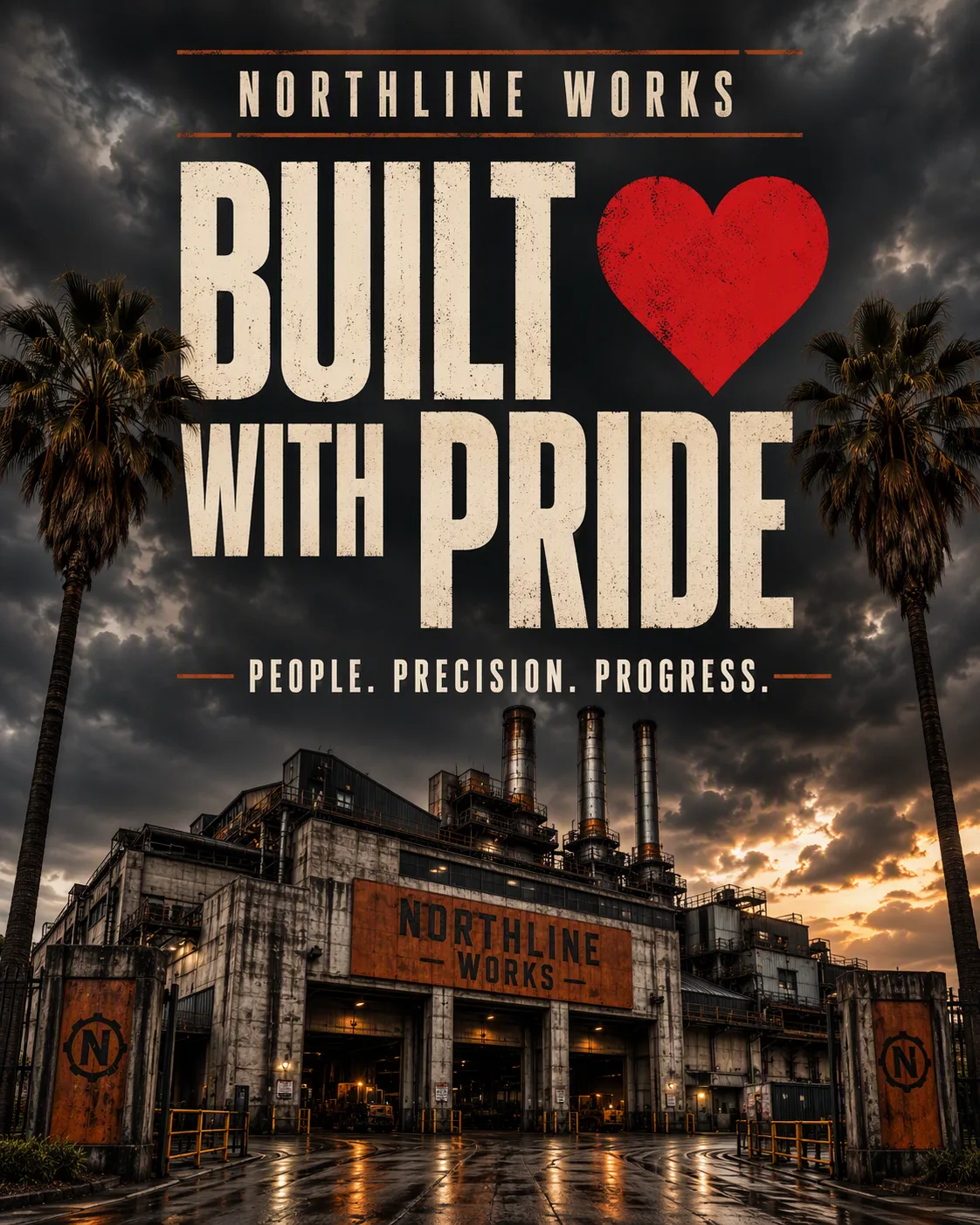 Dark Industrial Factory Pride Instagram Post