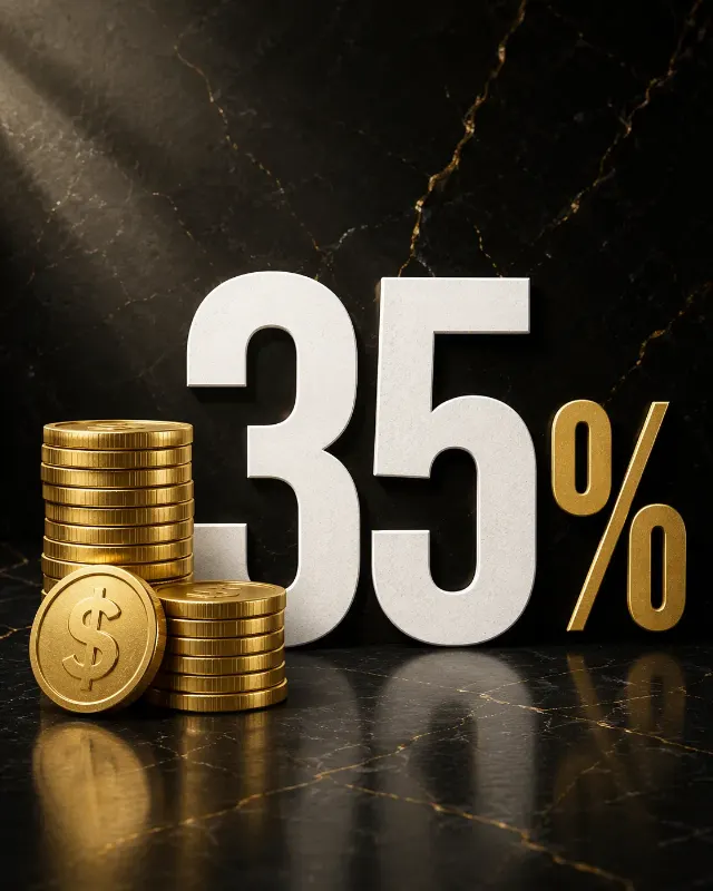 Dark Marble Savings Percentage Finance Post