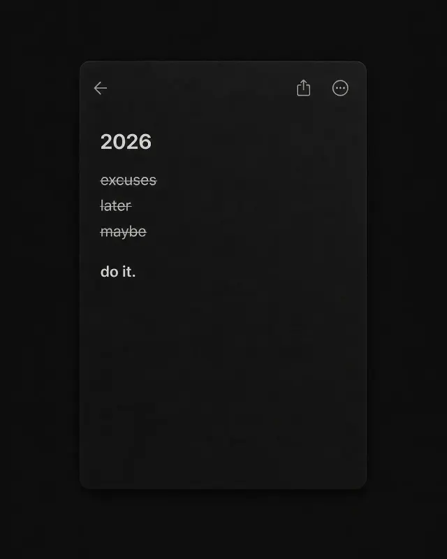 Dark Notes App Motivation Screenshot