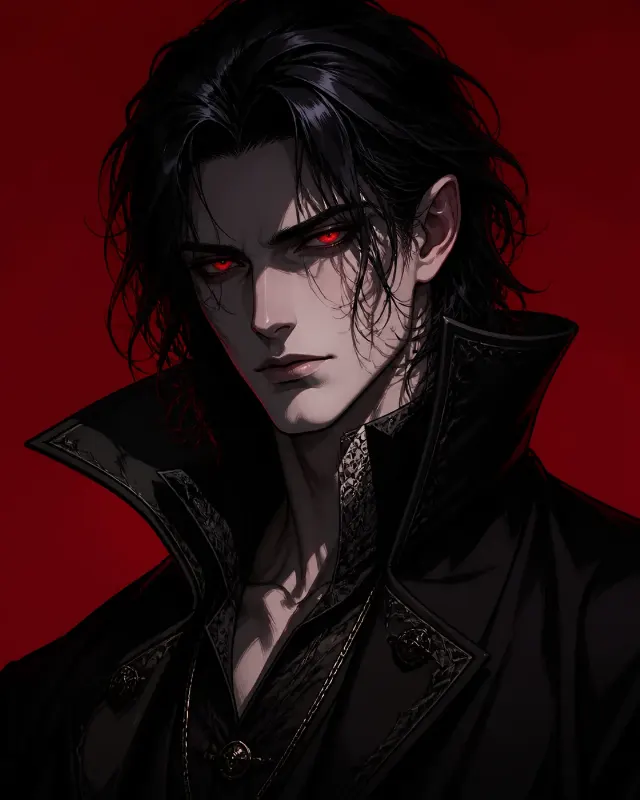 Dark Seinen Vampire Portrait Bust