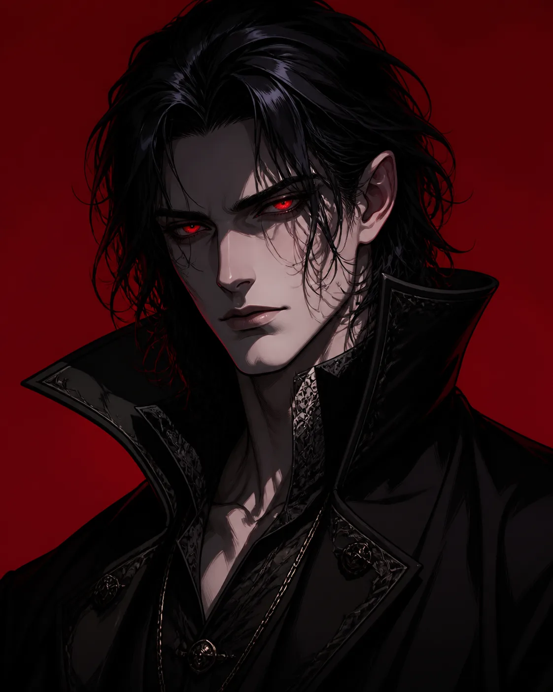 Dark Seinen Vampire Portrait Bust
