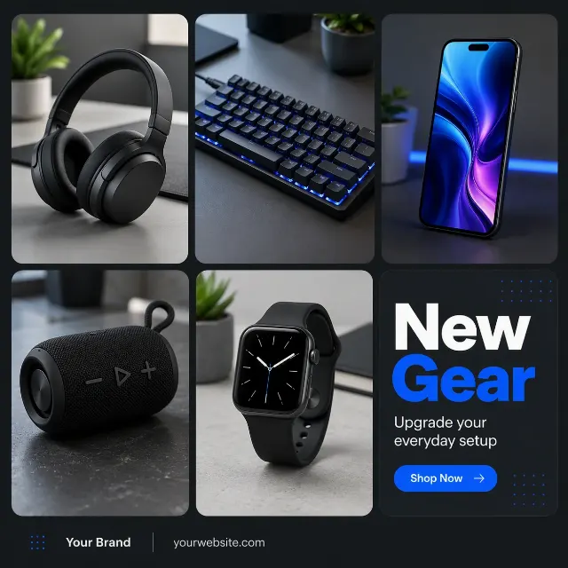 Dark Tech Store Bento Grid Post