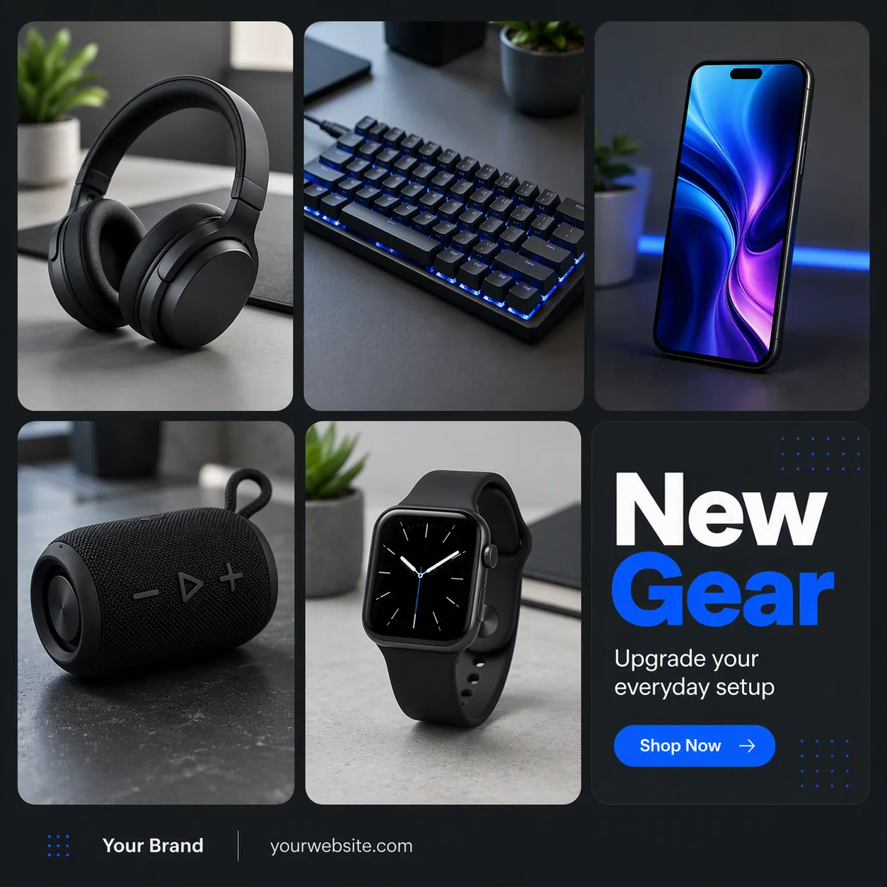 Dark Tech Store Bento Grid Post
