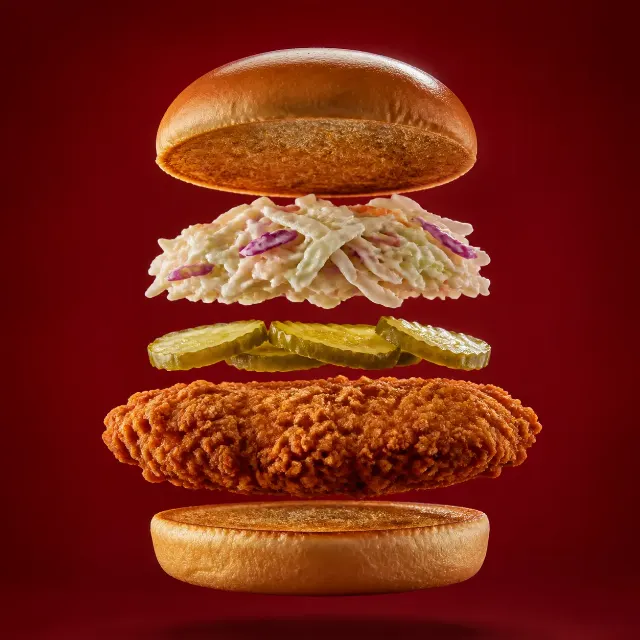 Deconstructed Crispy Chicken Sandwich Photo
