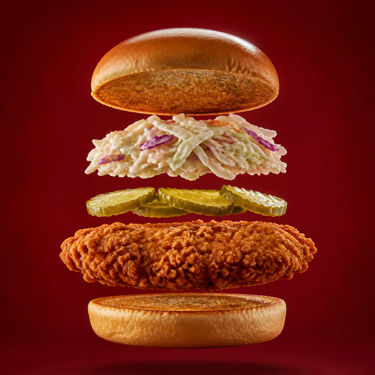 Deconstructed Crispy Chicken Sandwich Photo