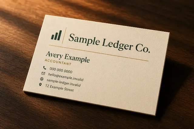 Deep Green Accountant Business Card Mockup