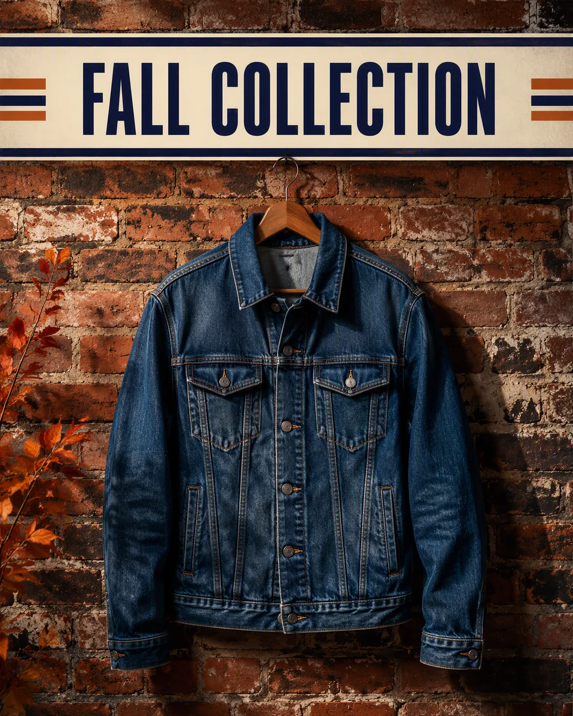 Denim Jacket Fall Collection Fashion Ad