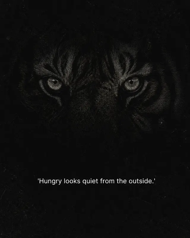Desaturated Tiger Eyes Quote Graphic