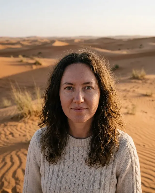 Desert Sunset Landscape Portrait