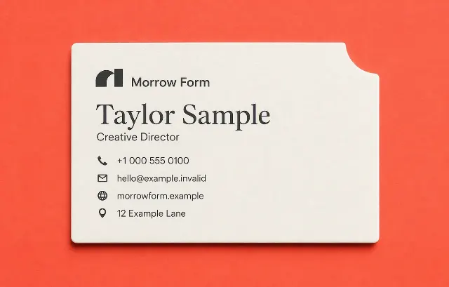 Die-Cut Notch Corner Business Card