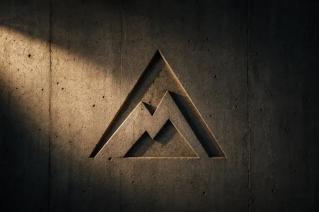 Dramatic Concrete Wall Logo Mockup