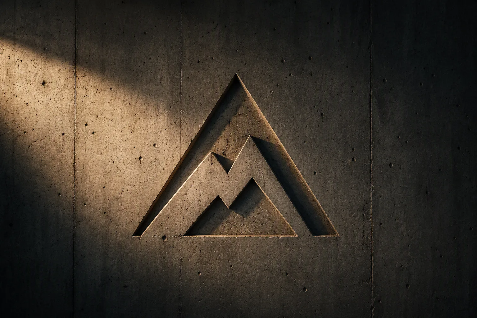 Dramatic Concrete Wall Logo Mockup