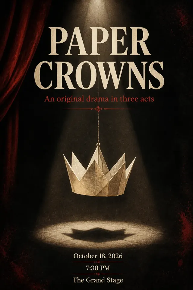 Dramatic Theatre Play Poster Design