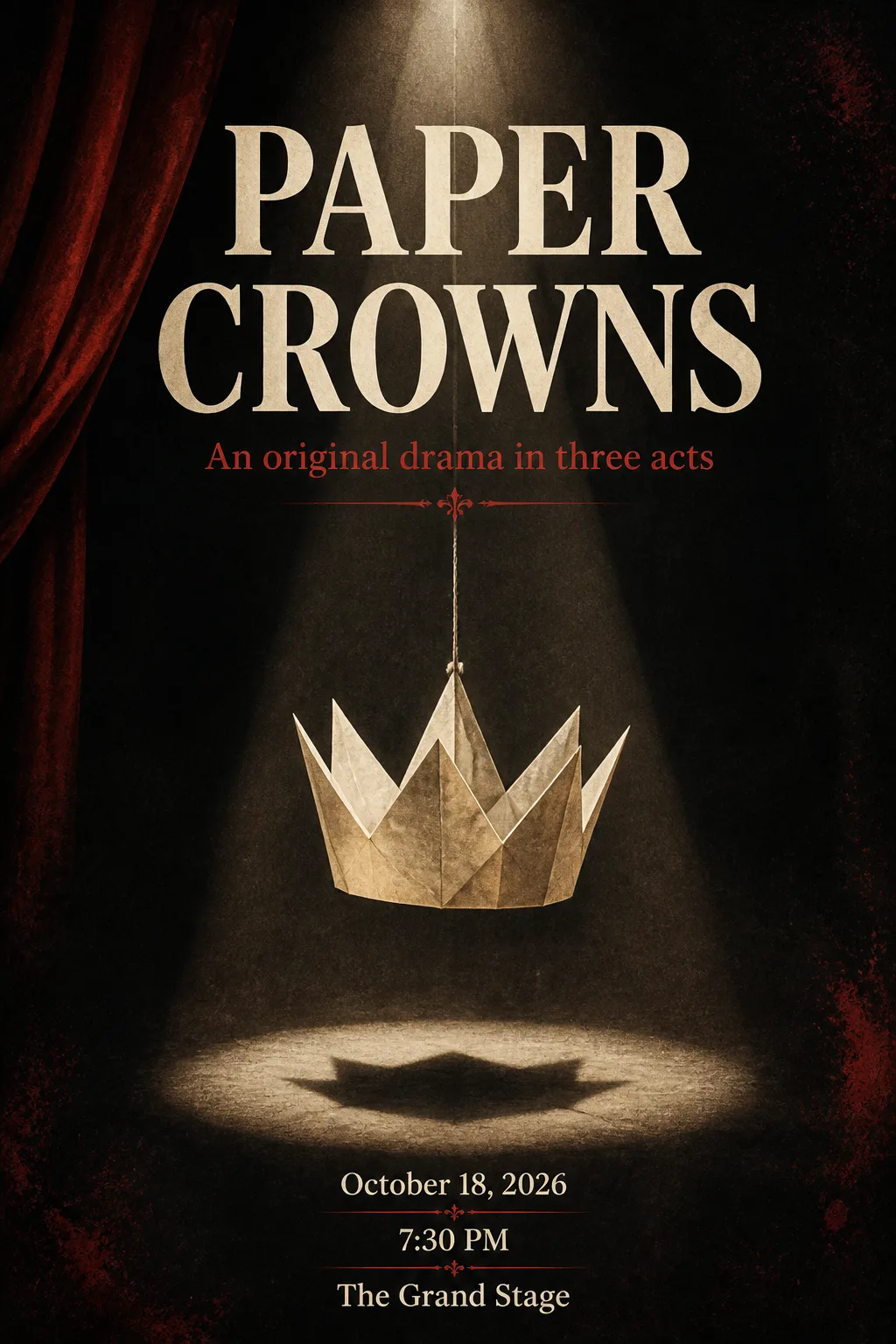 Dramatic Theatre Play Poster Design