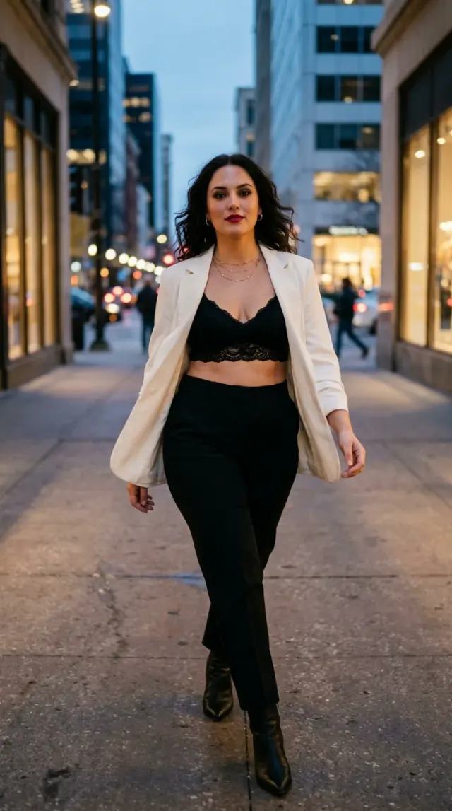 Dusk City Blazer Fashion Photo