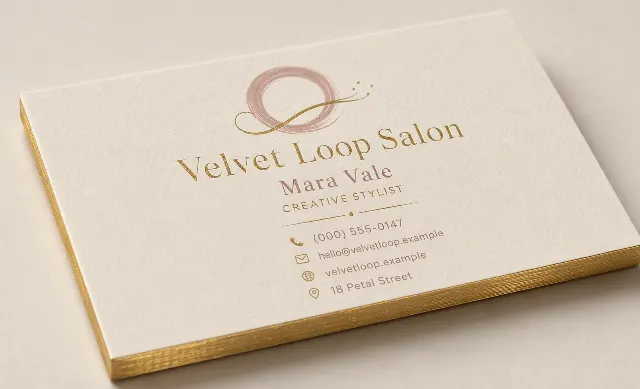 Dusty Rose Hair Salon Business Card