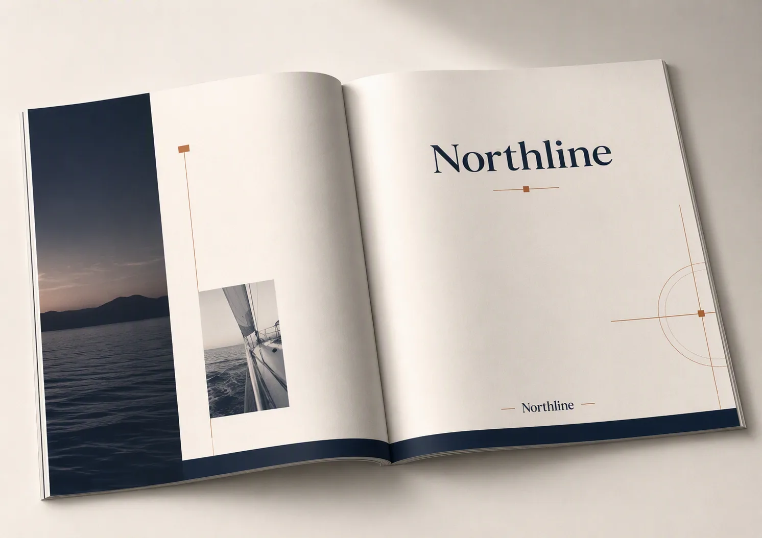 Editorial Magazine Logo Page Spread