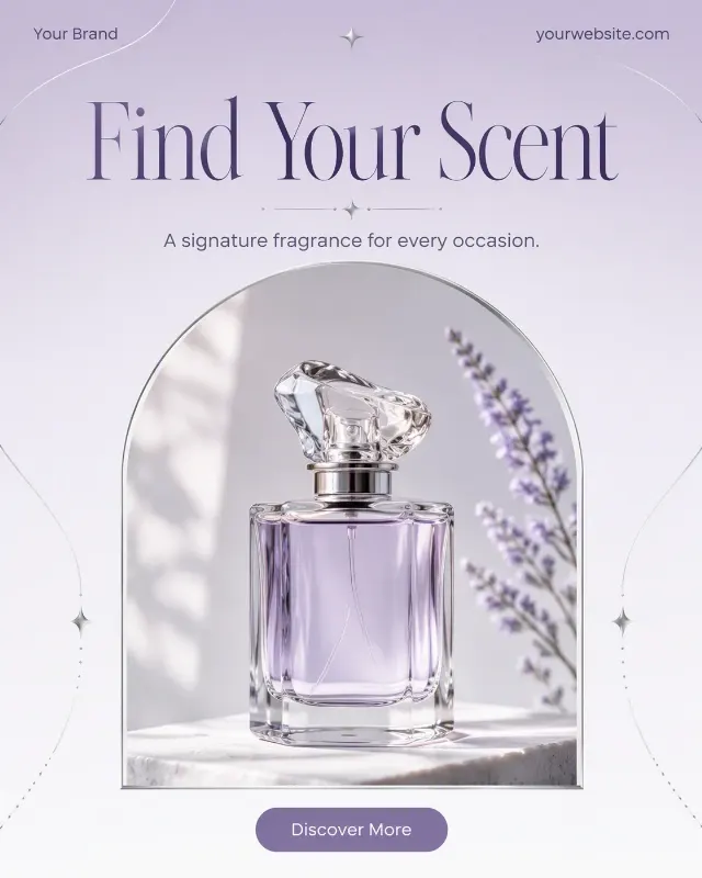 Elegant Lilac Perfume Instagram Post