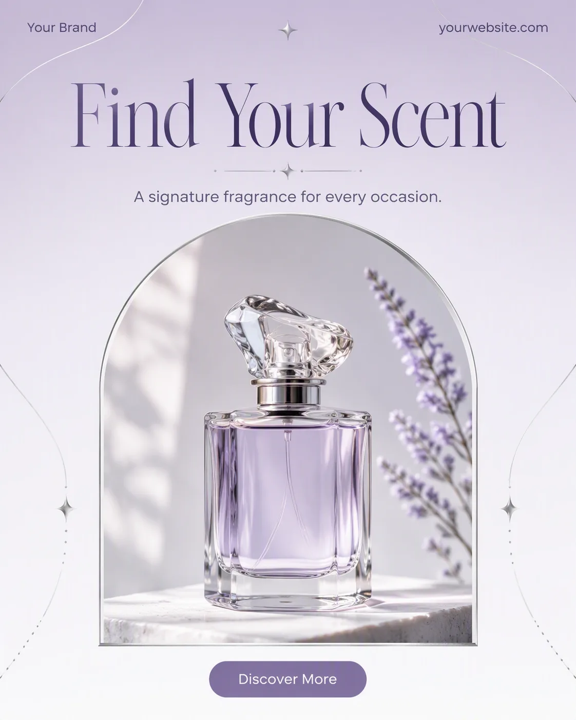 Elegant Lilac Perfume Instagram Post