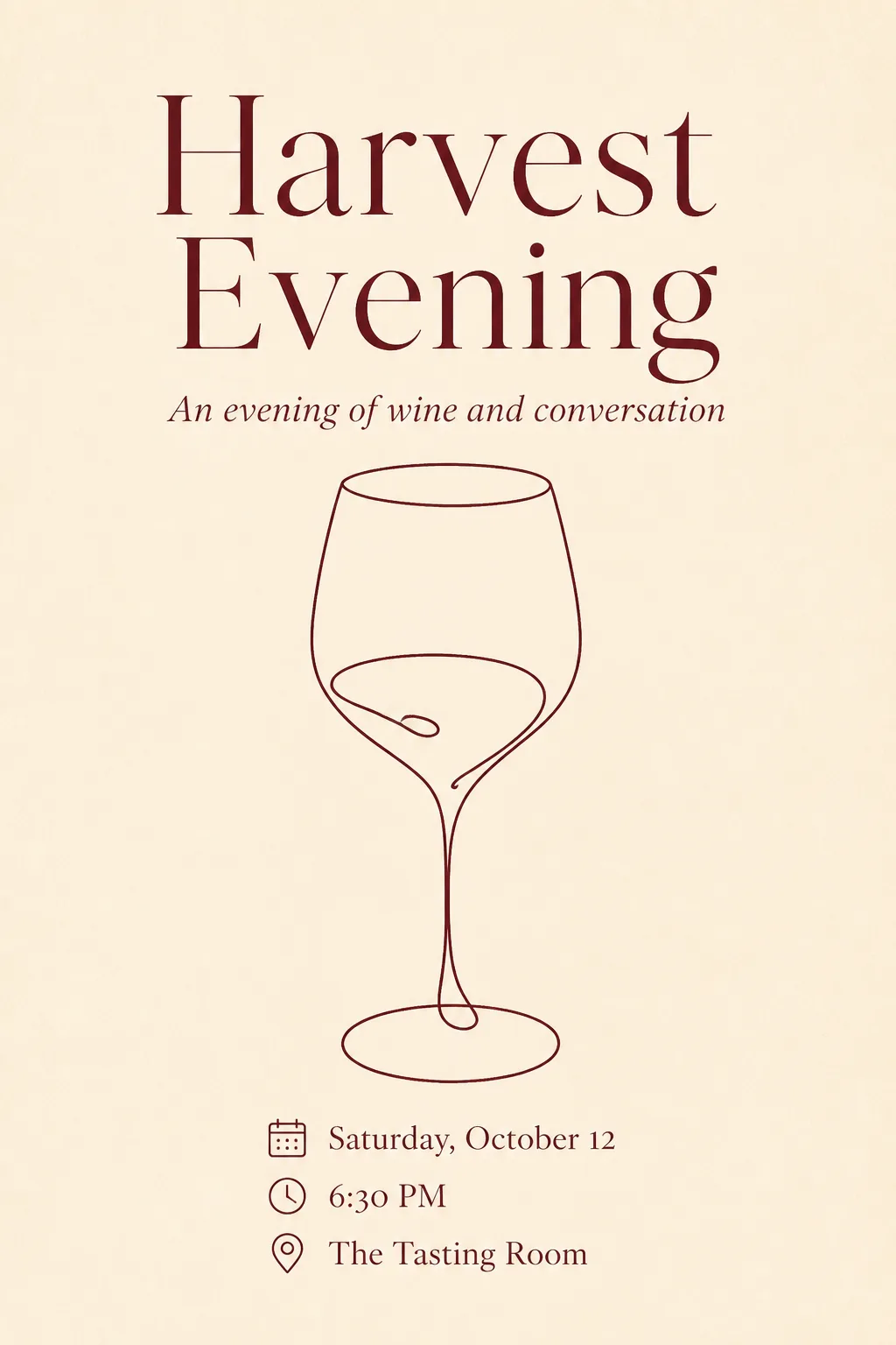 Elegant Wine Tasting Event Poster