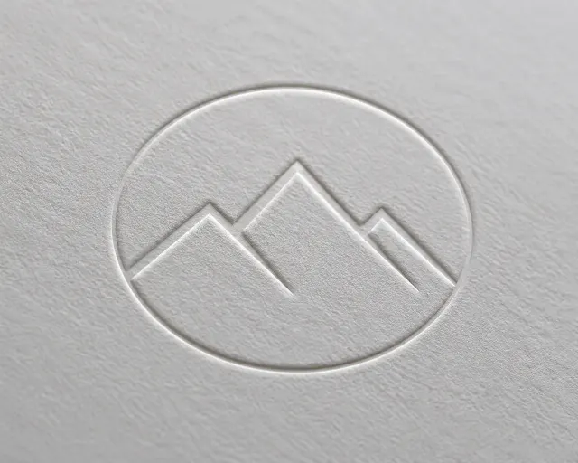 Embossed Logo On Textured Card Mockup