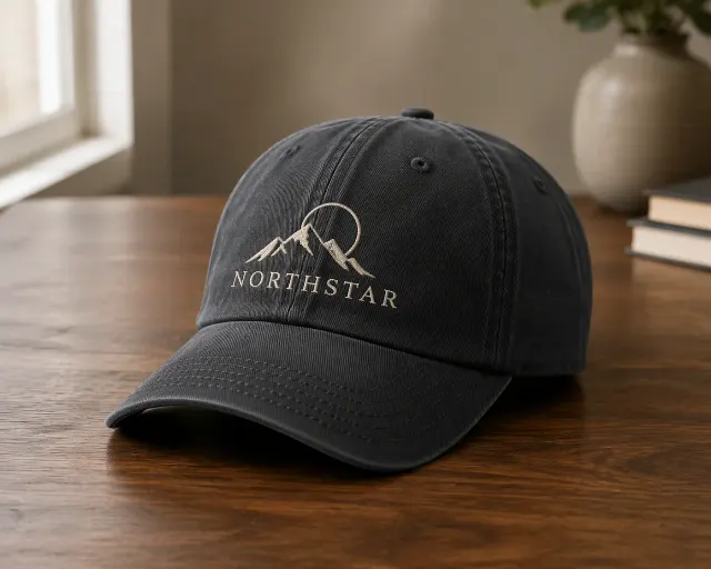 Embroidered Baseball Cap Logo Mockup